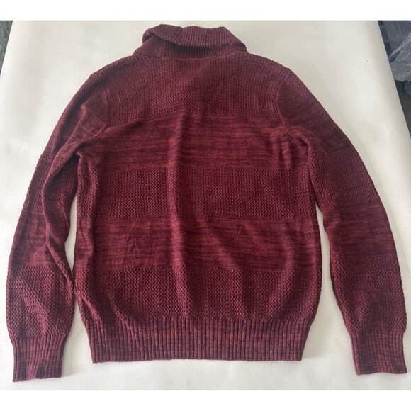 Sun + Stone Shawl Collar Sweater Color Red, Large, 100% Cotton - Picture 5 of 9